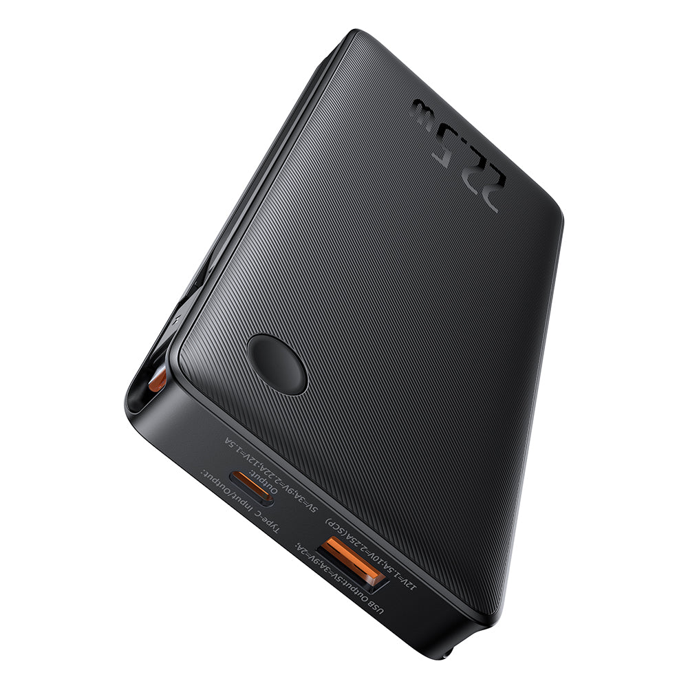 Eksterna baterija Baseus Airpow Lite, 10000mAh, 22.5W, QC + PD, 1 x Lightning - 1 x USB-A - 2 x USB-C, Crna P10067501123-00