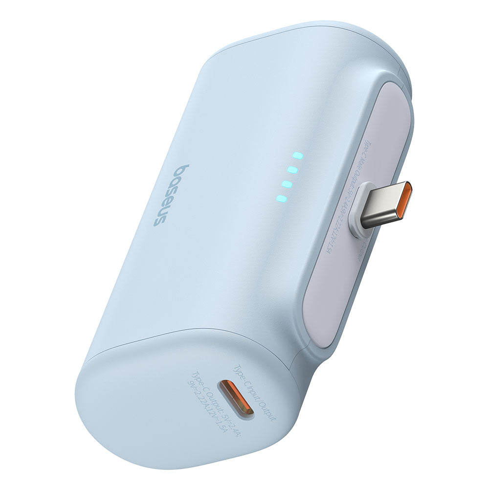 Spoljna baterija Baseus Compact, 5000mAh, 20W, PD, 2 x USB-C, Plava P10068306313-00