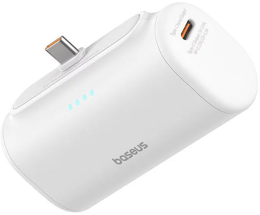 Spoljna baterija Baseus Compact, 5000mAh, 20W, PD, 2 x USB-C, Bela P10068306213-00