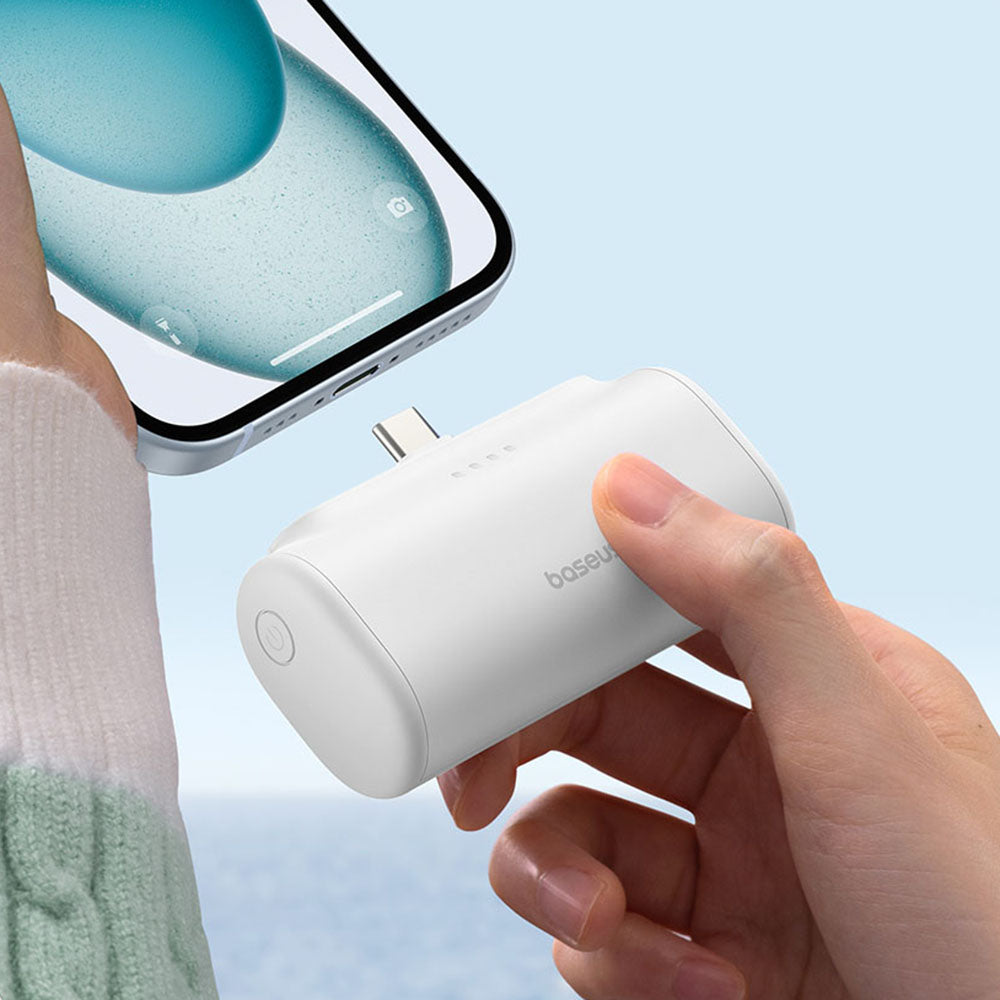 Eksterna baterija Baseus Compact, 5000mAh, 20W, PD, 2 x USB-C, Roze P10068306413-00