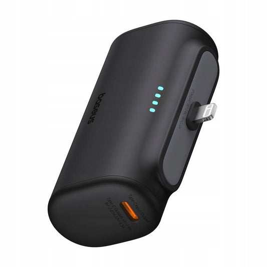 Spoljna baterija Baseus Compact, 5000mAh, 20W, PD, 1 x Lightning - 1 x USB-C, Crna P10068307113-00