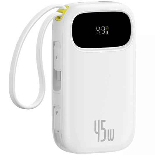 Eksterna baterija Baseus EnerFill FC31, 20000mAh, 45W, QC + PD, 1 x Lightning - 1 x USB-A - 2 x USB-C, Bela P10082105213-00