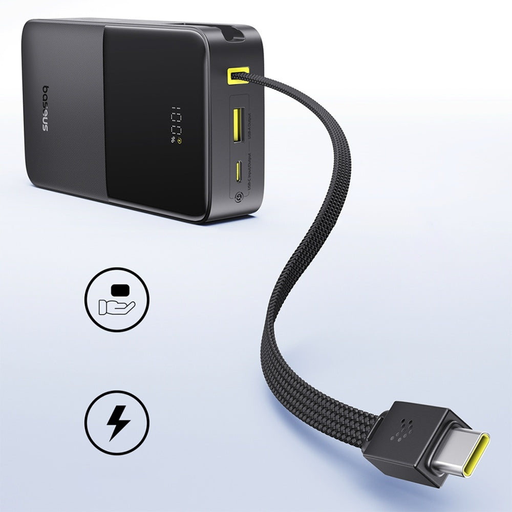 Spoljna baterija Baseus EnerFill Bipow2 Pro, 20000mAh, 22.5W, QC + PD, 1 x USB-A - 2 x USB-C, Crna E0027701