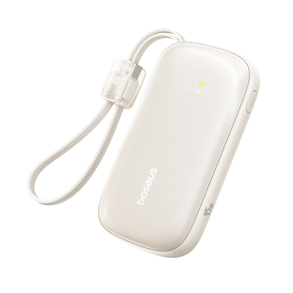 Spoljna baterija Baseus EnerFill FC21 Qpow 3 Ultra, 10000mAh, 45W, QC + PD, 1 x USB-A - 1 x USB-C, Bež E0027Q01