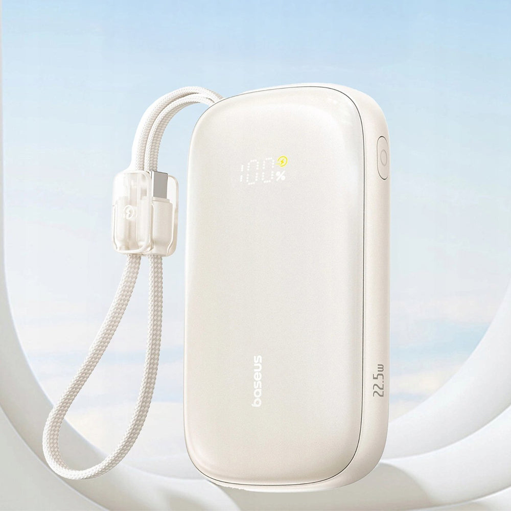 Spoljna baterija Baseus EnerFill FC21 Qpow 3 Ultra, 10000mAh, 45W, QC + PD, 1 x USB-A - 1 x USB-C, Bež E0027Q01