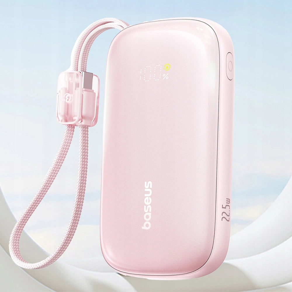 Spoljna baterija Baseus EnerFill FC21 Qpow 3 Ultra, 20000mAh, 22.5W, QC + PD, 1 x USB-A - 1 x USB-C, Roze E0027M02