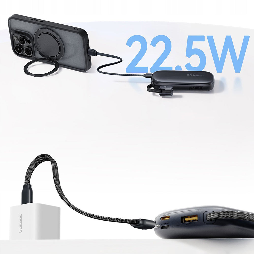 Spoljna baterija Baseus EnerFill FC21 Qpow 3 Ultra, 20000mAh, 22.5W, QC + PD, 1 x USB-A - 1 x USB-C, Roze E0027M02