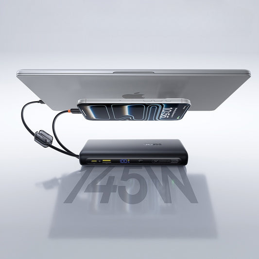 Eksterni punjač Baseus EnerFill FC41, 25000mAh, 145W, QC + PD, 1 x USB-A - 3 x USB-C, Crna E0028H03