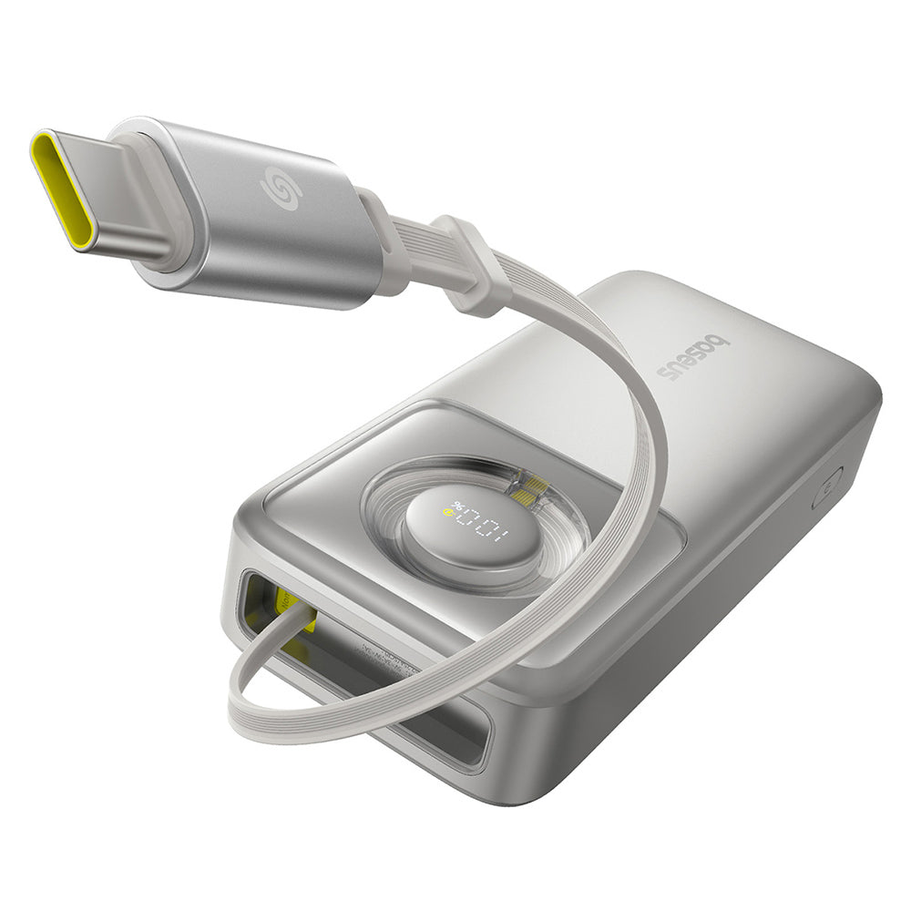 Spoljna baterija Baseus Free2Pull, 20000mAh, 65W, PD, 2 x USB-C, Siva P10073700843-00