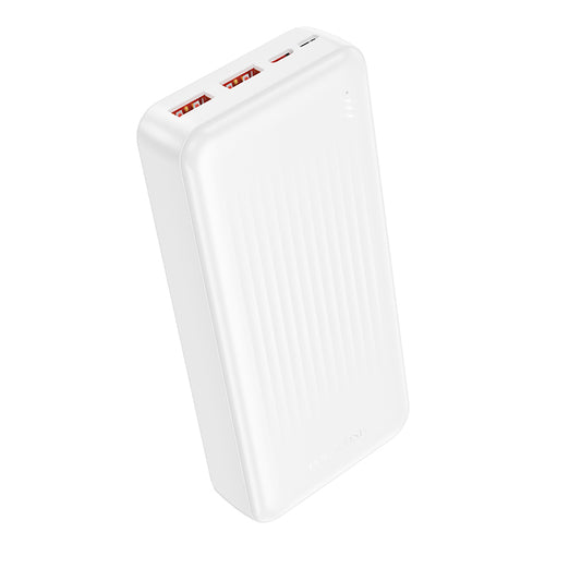 Spoljna baterija Borofone BJ80A Clever, 20000mAh, 22.5W, QC + PD, 1 x USB-C - 2 x USB-A, Bela