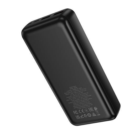 Spoljna baterija Borofone BJ80A Clever, 20000mAh, 22.5W, QC + PD, 1 x USB-C - 2 x USB-A, Crna