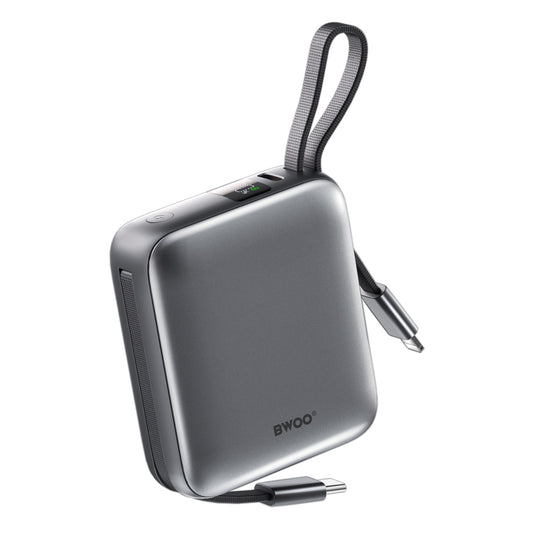 Eksterna baterija BWOO BO-P74, 10000mAh, 22.5W, PD, 1 x Lightning - 2 x USB-C, Crna