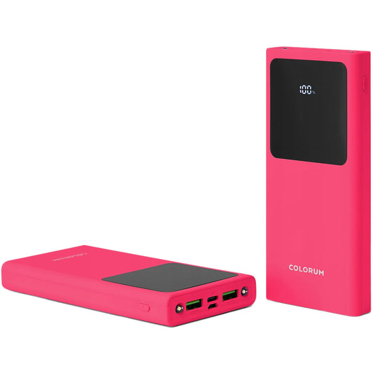 Eksterna baterija Colorum CPB10-02, 10000mAh, 10W, 2 x USB-A, Magenta