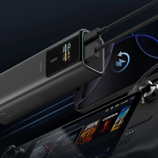 Eksterna baterija Cuktech, 10000mAh, 150W, QC + PD, 1 x USB-A - 1 x USB-C, Crna CKPB100PGLBL