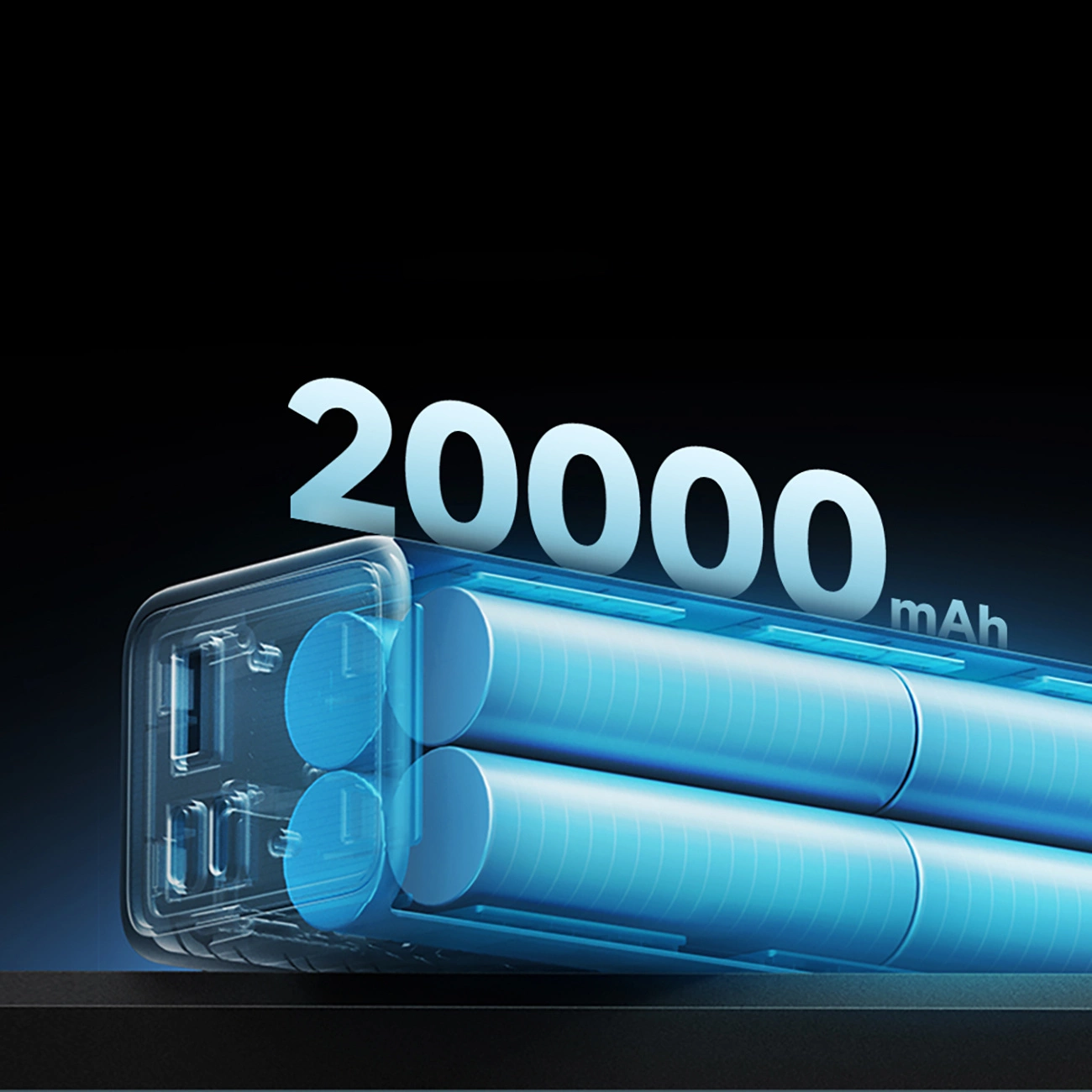 Eksterna baterija Cuktech, 20000mAh, 100W, QC + PD, 1 x USB-A - 2 x USB-C, Siva CUKP200XGLGR