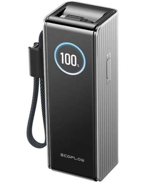 Eksterna baterija EcoFlow Rapid, 25000mAh, 170W, QC + PD, 1 x USB-A - 3 x USB-C, Siva