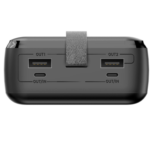 Eksterni punjač Forever TB-400, 20000mAh, 65W, QC + PD, 2 x USB-A - 2 x USB-C, Crna