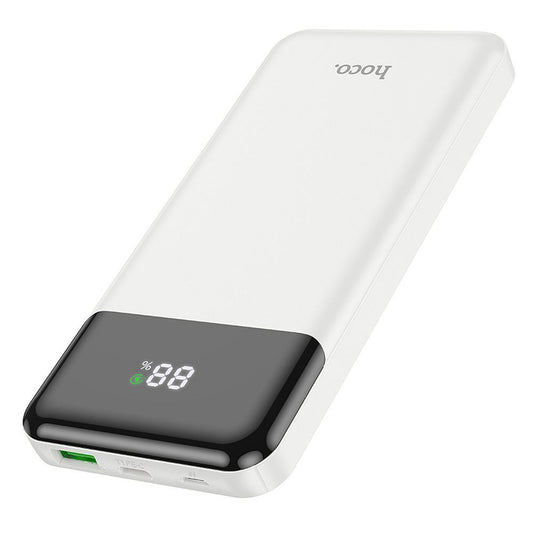 Spoljna baterija HOCO J102, 10000mAh, 20W, QC + PD, 1 x USB-A - 1 x USB-C, Bela
