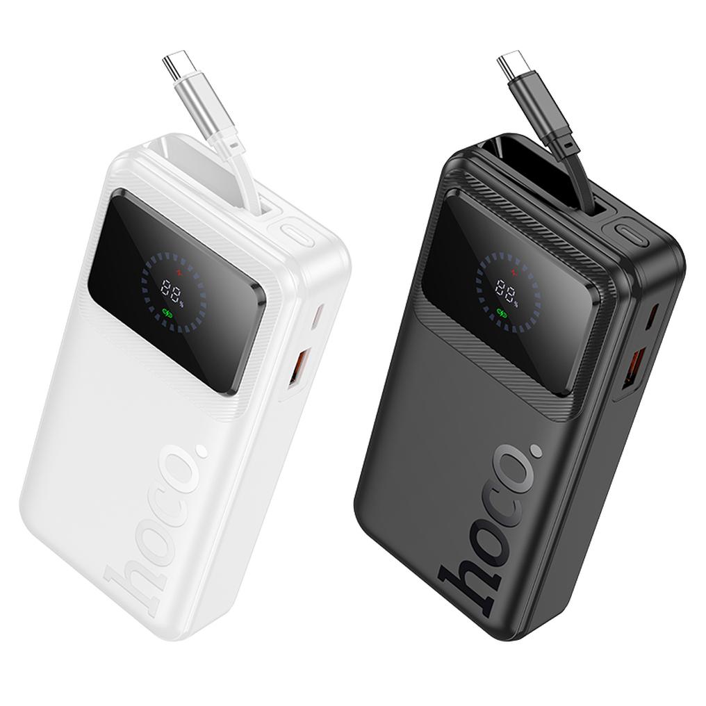Eksterna baterija HOCO Q41, 20000 mAh, 22,5 W, QC + PD, 1 x USB-A - 2 x USB-C, bela