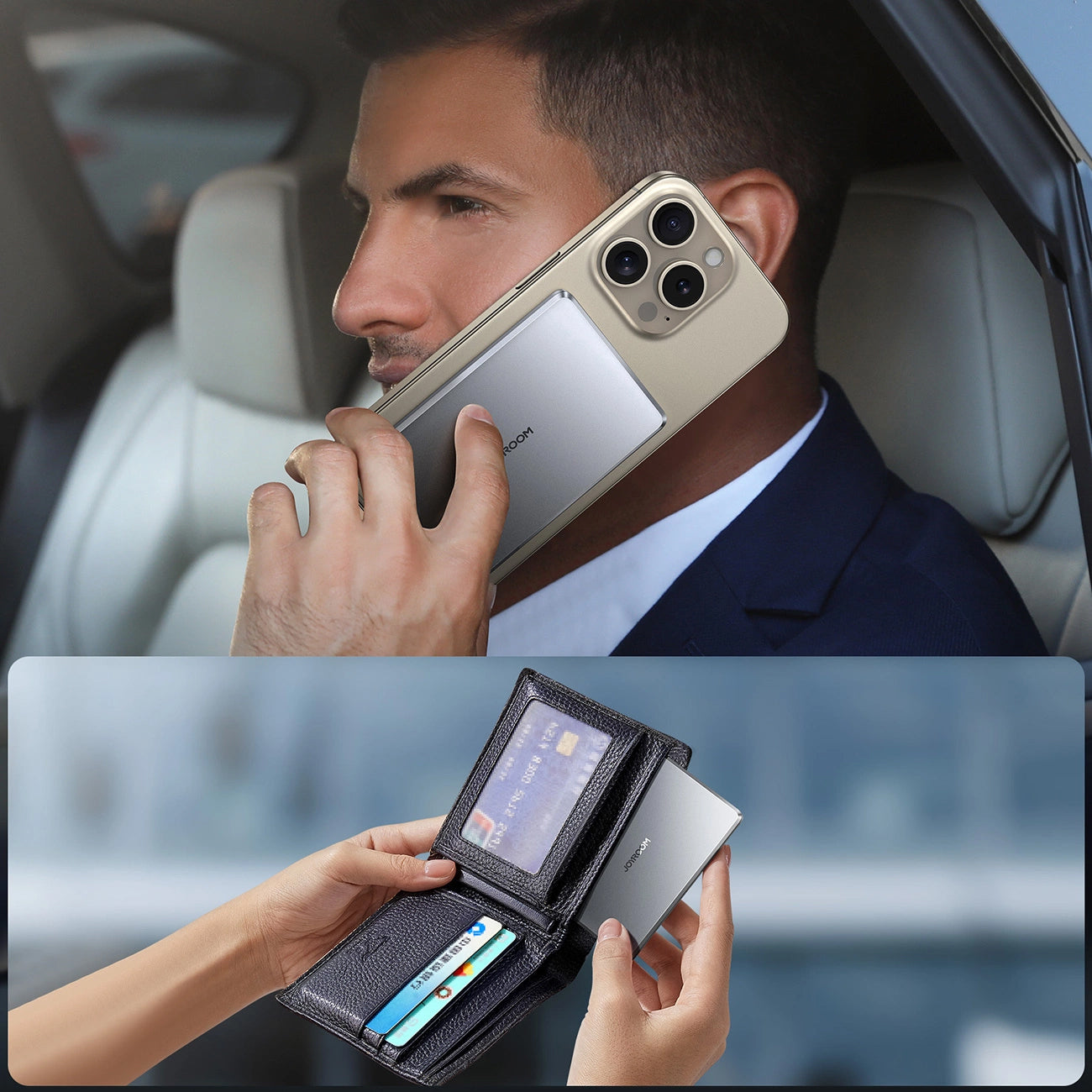 Spoljna baterija Wireless Joyroom JR-PBM08, 5000mAh, 20W, PD + FQI, 1 x QI - 1 x USB-C, Siva