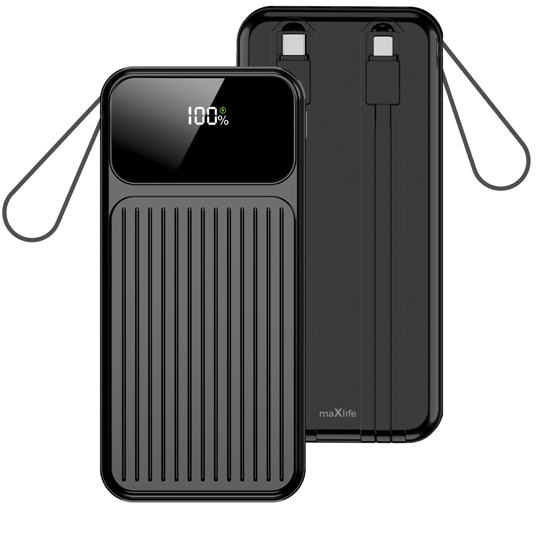 Eksterna baterija MaXlife MXPB-06, 10000mAh, 22.5W, QC + PD, 1 x Lightning - 2 x USB-A - 2 x USB-C, Crna