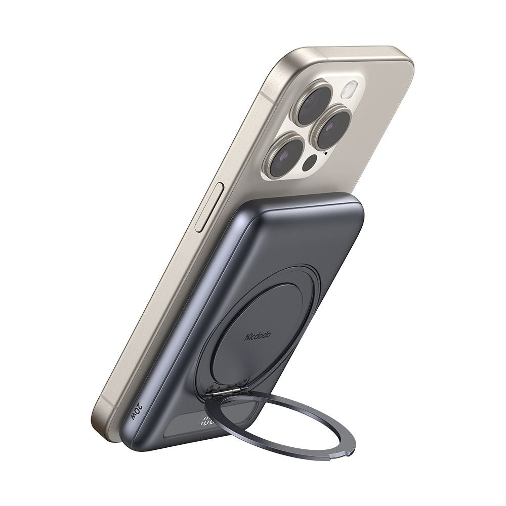 Eksterna bežična baterija McDodo MC-8361 Meta, 5000mAh, 20W, PD + FQI, 1 x QI - 1 x USB-C, Siva