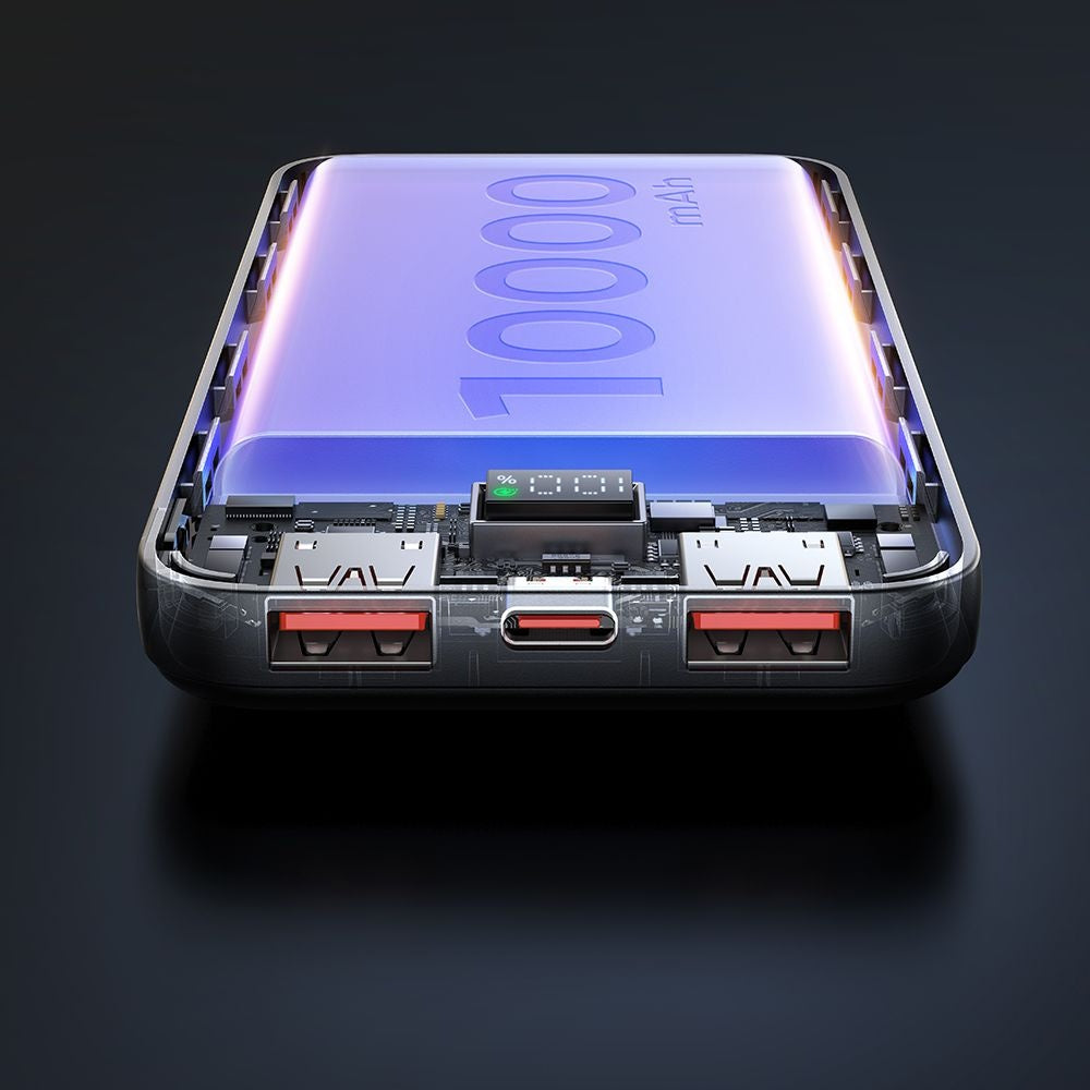 Eksterna baterija McDodo MC-4220, 10000mAh, 22.5W, QC + PD, 2 x USB-A - 1 x USB-C, Crna