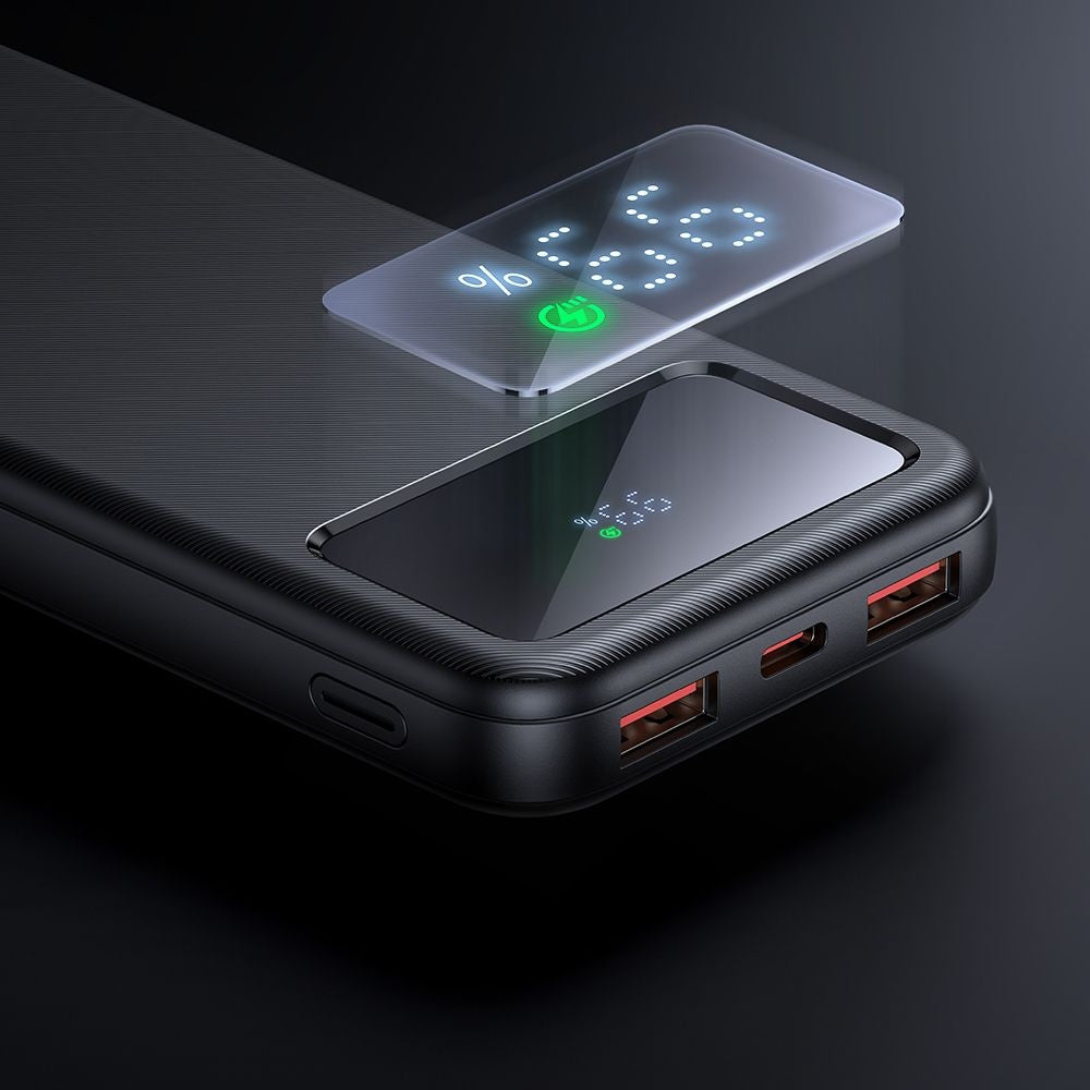 Eksterna baterija McDodo MC-4220, 10000mAh, 22.5W, QC + PD, 2 x USB-A - 1 x USB-C, Crna
