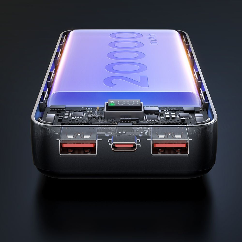 Eksterna baterija McDodo MC-4230, 20000mAh, 22.5W, QC + PD, 2 x USB-A - 1 x USB-C, Crna
