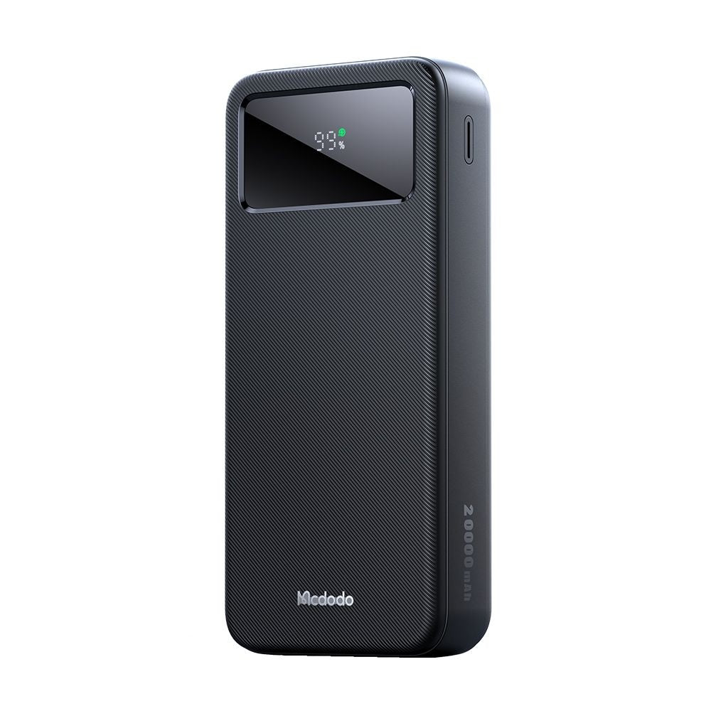 Eksterna baterija McDodo MC-4230, 20000mAh, 22.5W, QC + PD, 2 x USB-A - 1 x USB-C, Crna
