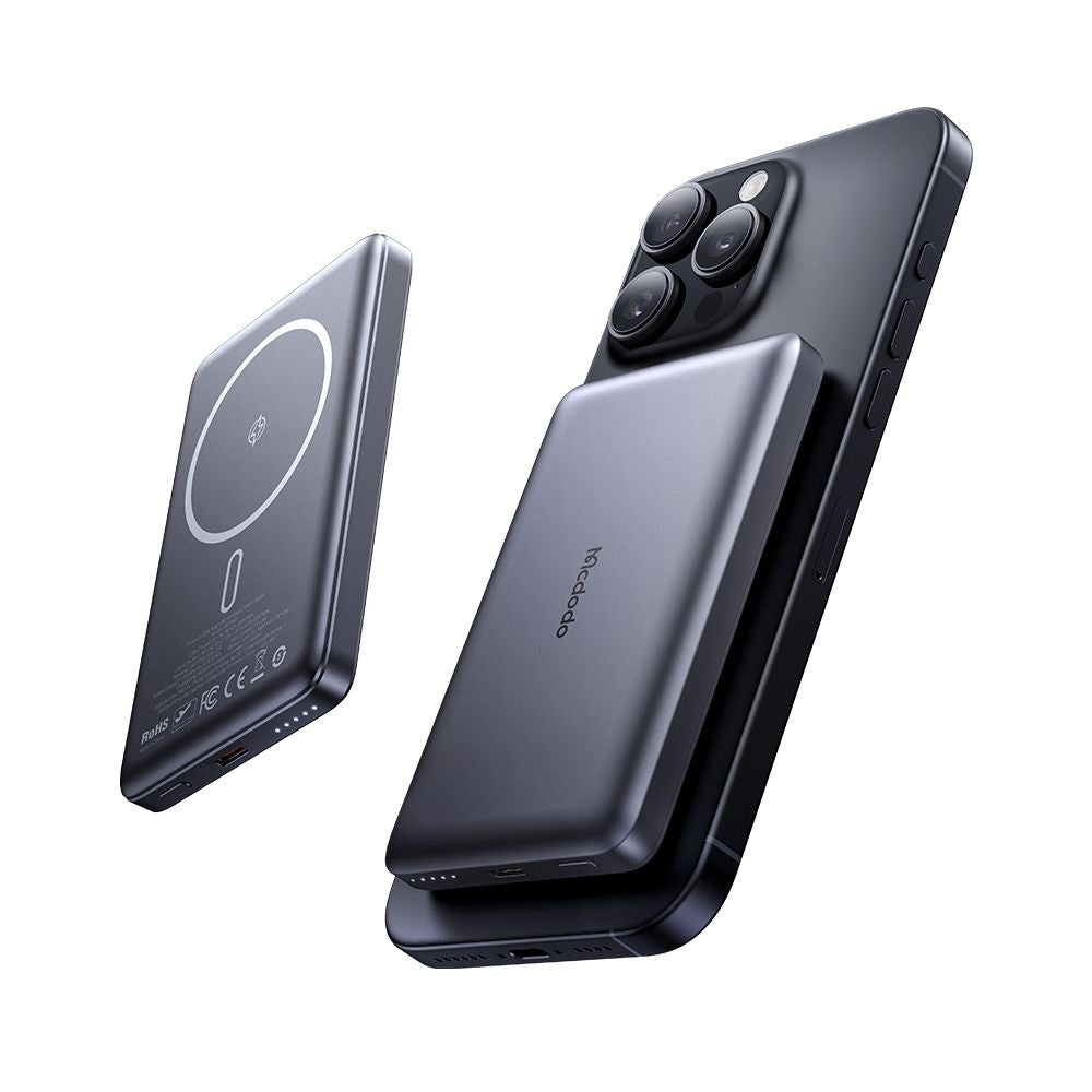 Eksterna baterija Wireless McDodo MC-4651 Meta, 10000mAh, 20W, PD + FQI, 1 x QI - 1 x USB-C, Crna