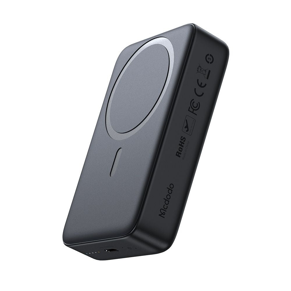Spoljna bežična baterija McDodo MC-5021 Ambilight, 20000mAh, 20W, PD + FQI, 1 x QI - 1 x USB-C, Crna