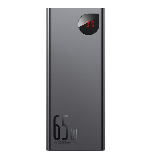 Spoljna baterija Baseus Adaman, 20000mAh, 65W, QC + PD, 1 x USB-C - 2 x USB-C, Crna PPIMDA-D01
