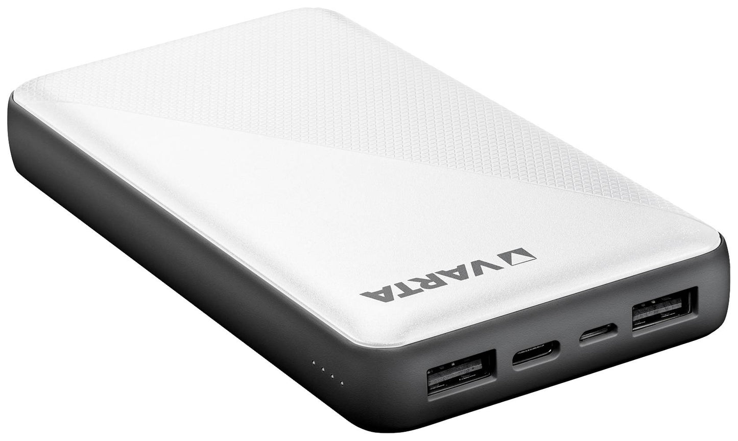 Eksterna baterija Varta Energy, 15000mAh, 15W, 1 x USB-C - 2 x USB-A, Bela