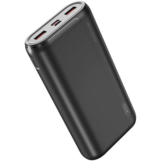 Spoljna baterija XO Design PR127, 20000mAh, 22.5W, QC + PD, 1 x USB-C - 2 x USB-A, Crna