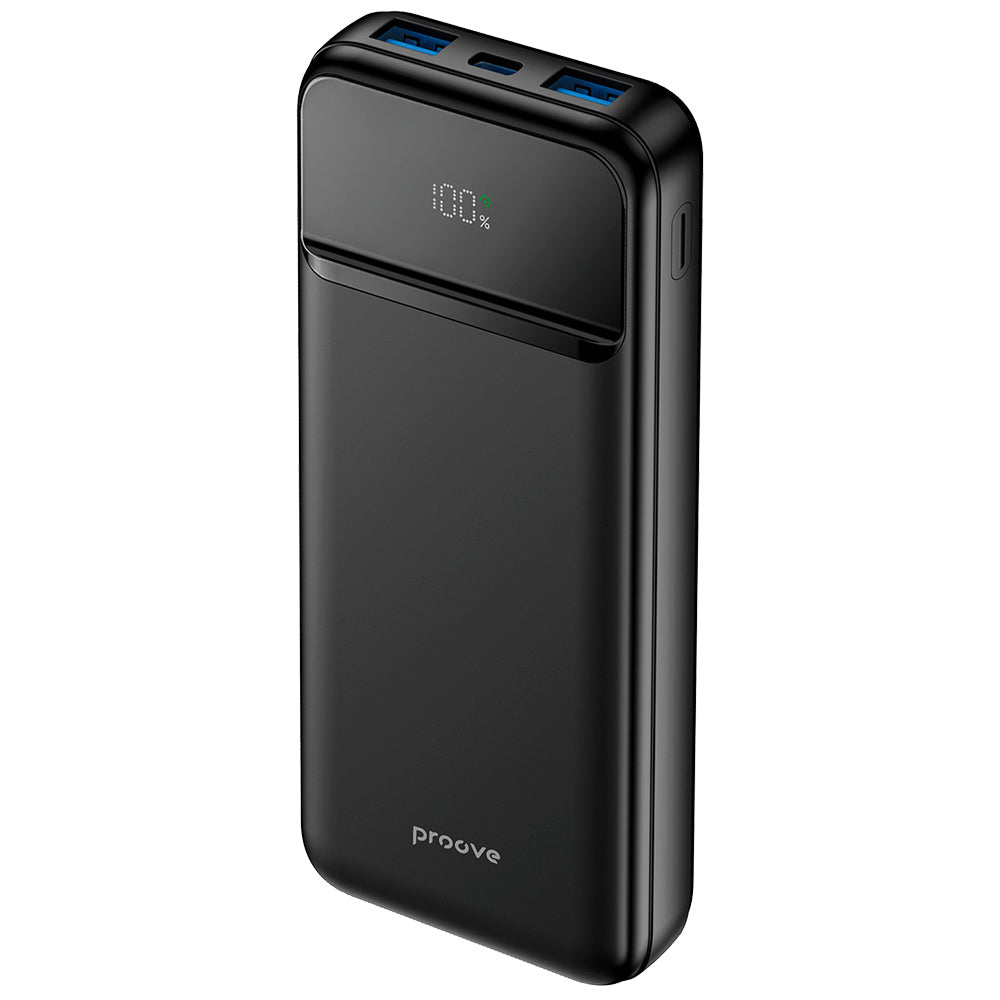 Eksterna baterija Proove Illuminator 2, 10000mAh, 22.5W, QC + PD, 2 x USB-A - 1 x USB-C, Crna PBIP10212201