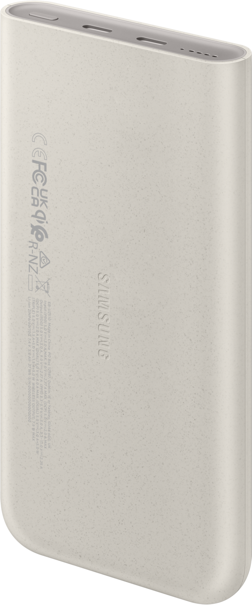 Spoljna Bežična Baterija Samsung, 10000mAh, 25W, PD + FQI, 1 x QI - 2 x USB-C, Bež EB-U2510XUEGEU