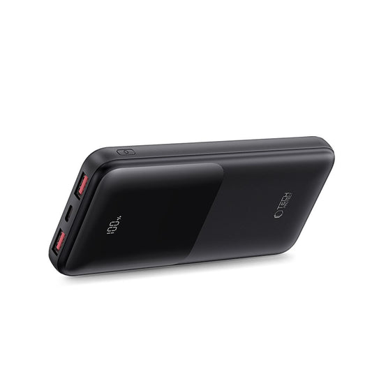 Eksterna baterija Tech-Protect PB01, 10000mAh, 22.5W, QC + PD, 1 x USB-C - 2 x USB-A, Crna