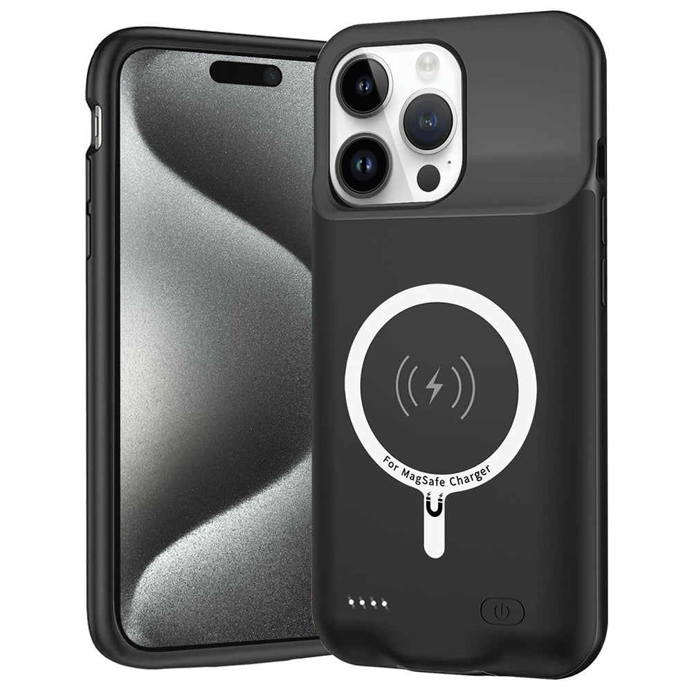 Eksterna baterija tip futrola Wireless Techsuit Power Pro Battery za Apple iPhone 15 Pro Max, 8500mAh, Crna