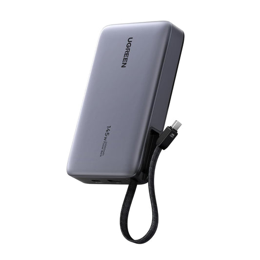 Eksterna baterija UGREEN PB551 (55992), 20000mAh, 145W, QC + PD, 1 x USB-A - 2 x USB-C, Siva