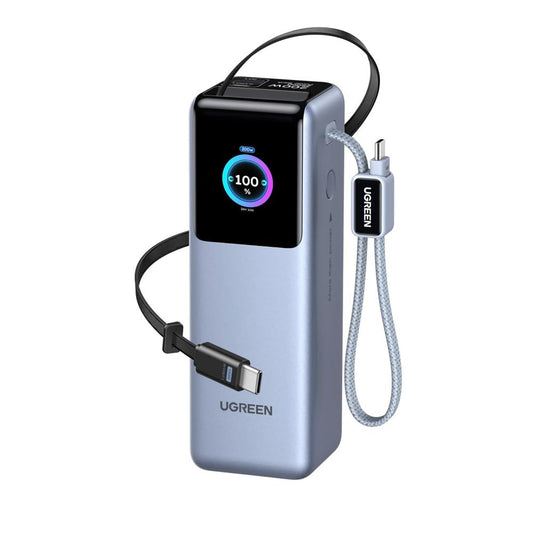 Eksterna baterija UGREEN PB728 (75702B), 25000mAh, 200W, QC + PD, 1 x USB-A - 3 x USB-C, Siva