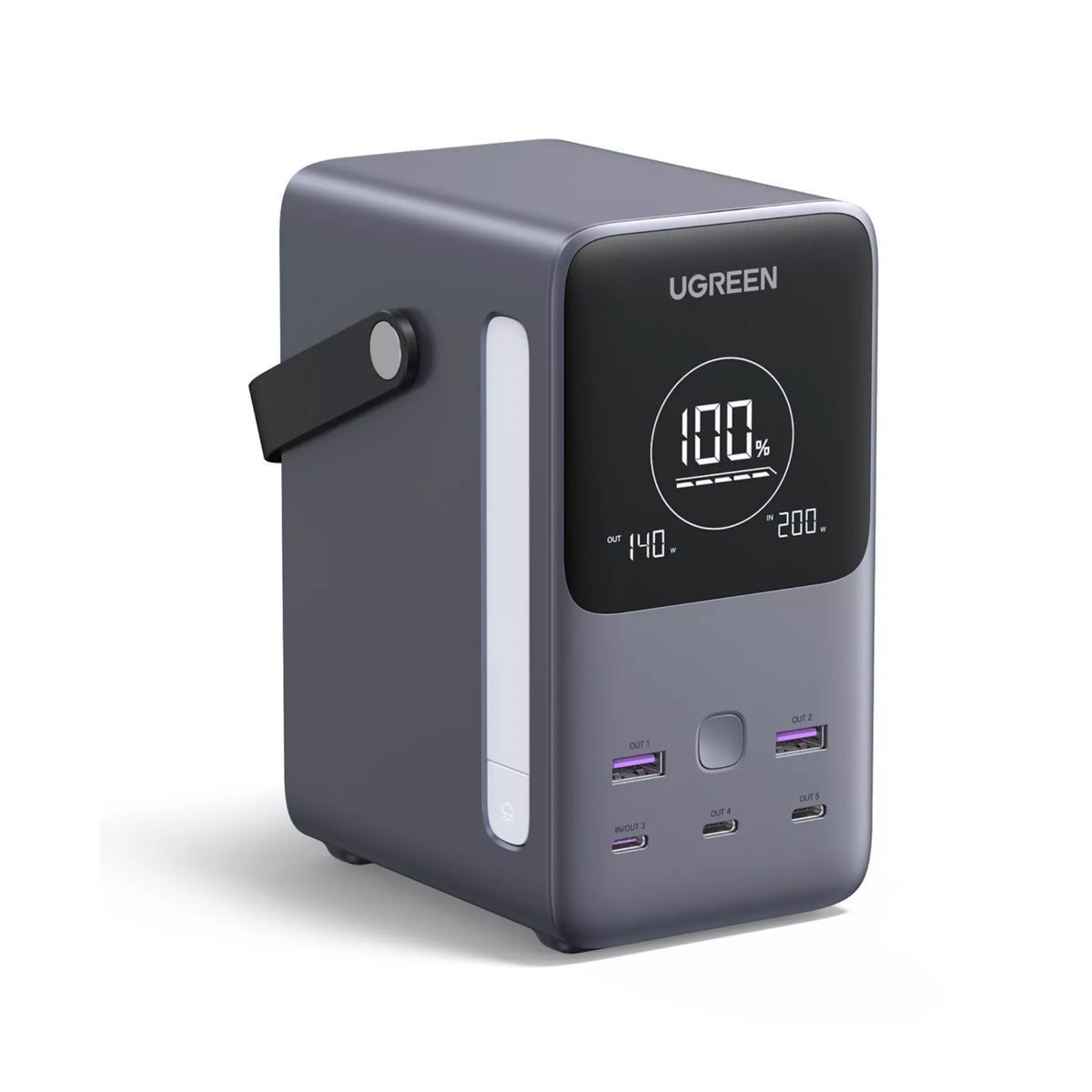 Spoljna baterija UGREEN PB770, 48000mAh, 300W, QC + PD, 2 x USB-A - 3 x USB-C, Siva