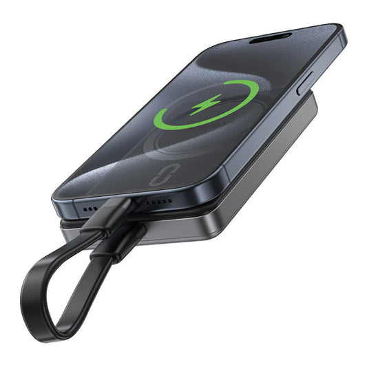 Spoljna bežična baterija Acefast M12, 10000mAh, 20W, PD + FQI, 1 x QI - 1 x USB-C, Crna