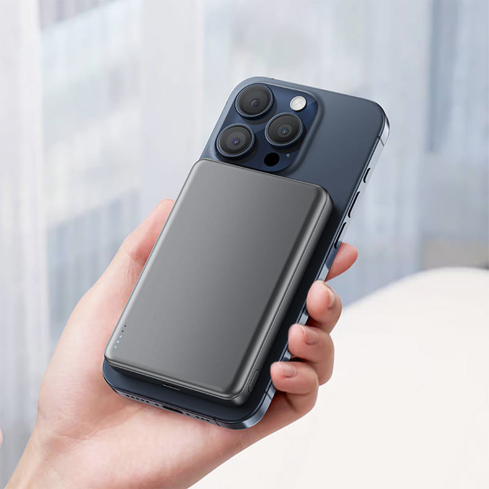 Spoljna bežična baterija Acefast M12, 10000mAh, 20W, PD + FQI, 1 x QI - 1 x USB-C, Crna