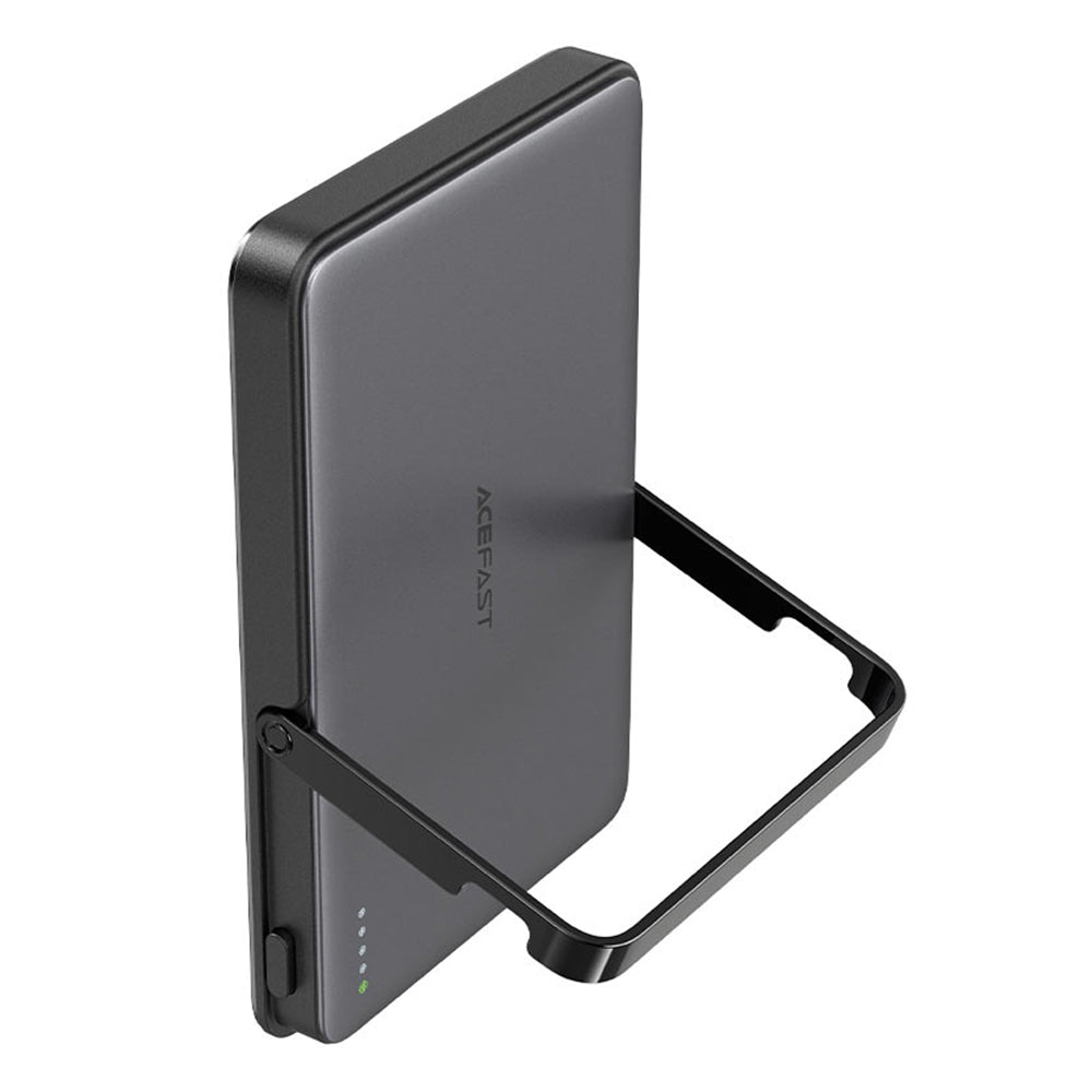 Spoljna baterija Wireless Acefast M16, 5000mAh, 18W, PD + FQI, 1 x QI - 1 x USB-C, Crna
