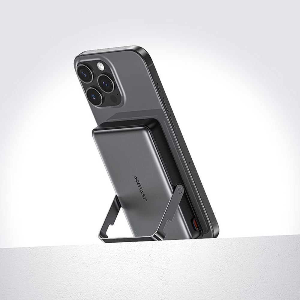 Spoljna baterija Wireless Acefast M17, 10000mAh, 22.5W, PD + FQI, 1 x QI - 1 x USB-C, Crna