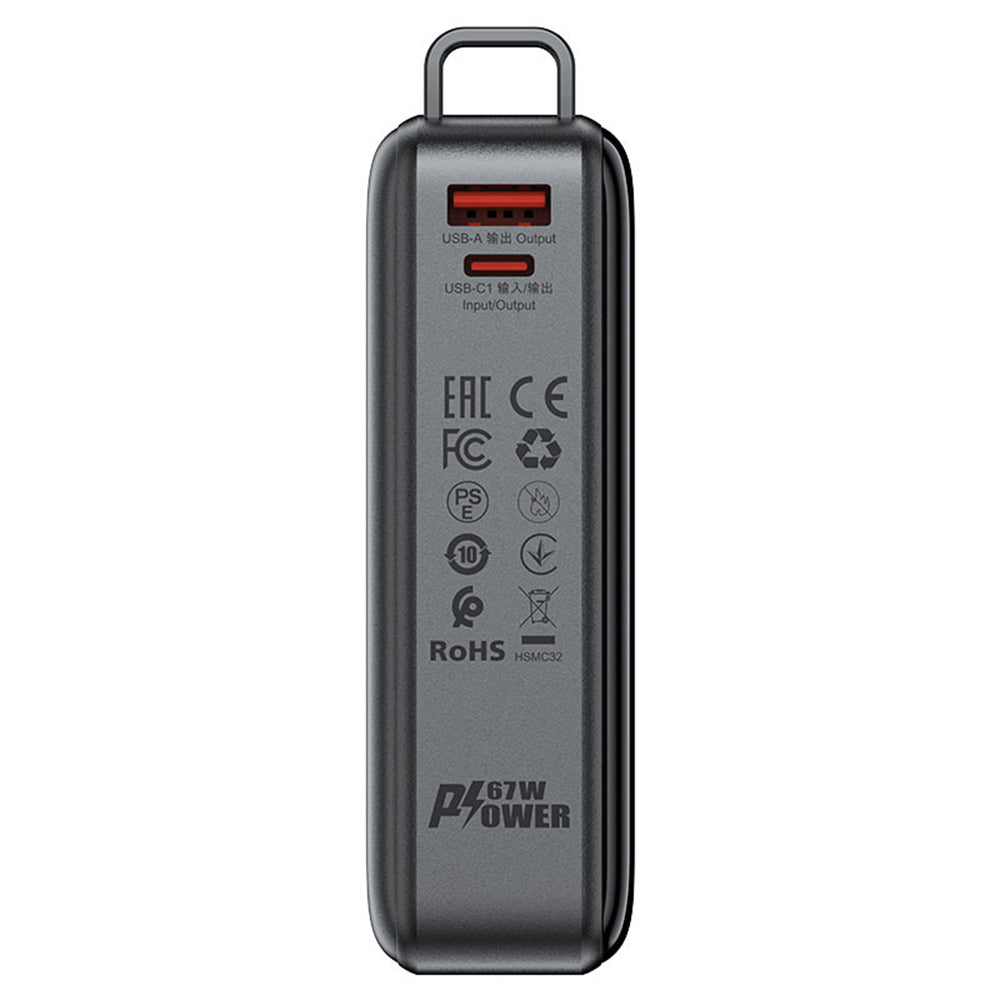 Spoljna baterija Acefast M4, 20000mAh, 67W, PD, 1 x USB-A - 2 x USB-C, Crna