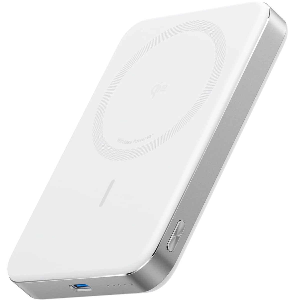 Spoljna bežična baterija Anker MagGo Slim, 10000mAh, 30W, PD + FQI, 1 x QI - 1 x USB-C, Bela A1664H21