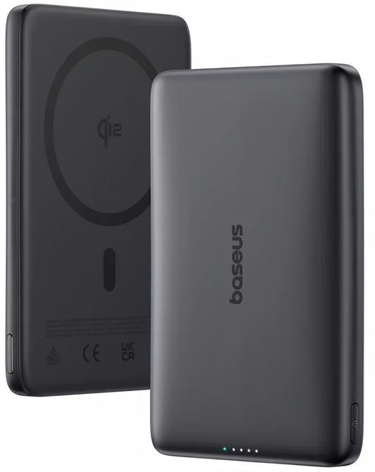 Spoljna bežična baterija Baseus PicoGo AM41, 10000mAh, 27W, PD + FQI, 1 x QI - 1 x USB-C, Crna E0027201
