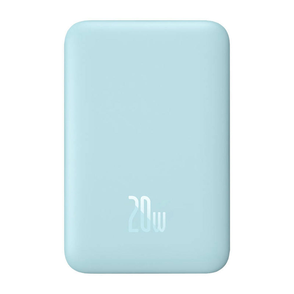 Spoljna bežična baterija Baseus Magnetic Mini, 10000mAh, 20W, PD + FQI, 1 x QI - 1 x USB-C, Plava PPCX110103